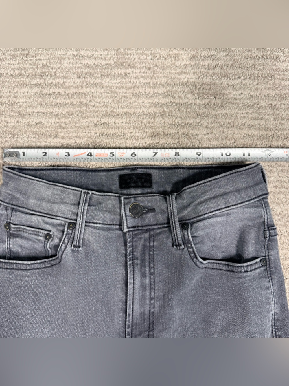 Mother Jeans The Insider Crop Step Fray Grey Dancing In The Moonlight Size 25 - Picture 9 of 15